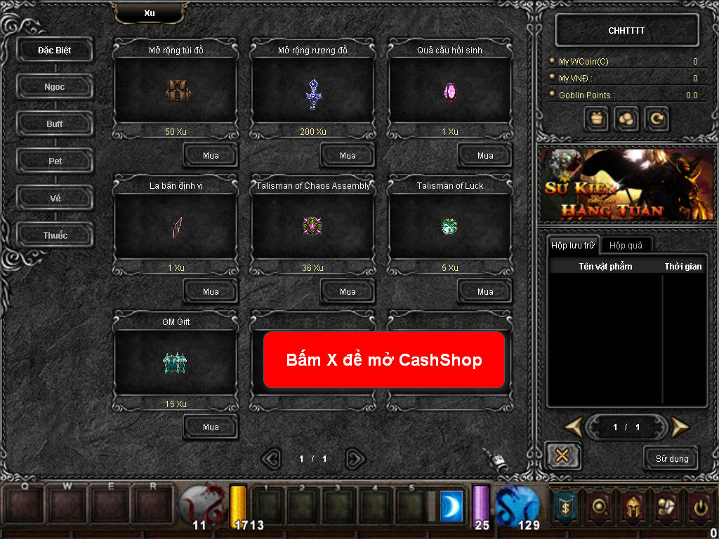 Chức năng chính của Game MU Minh Chủ Chức năng chính của Game MU Minh Chủ